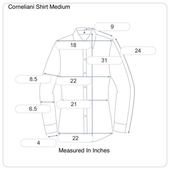 Corneliani Men's Medium Button Down Dress Shirt Gingham Check Cotton Lilac Italy - Picture 10 of 10